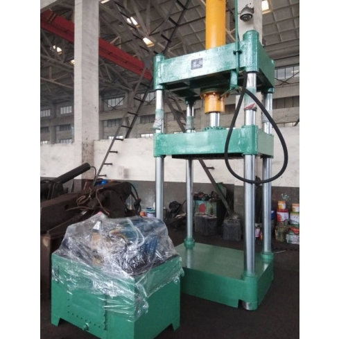 Gas tank flattening machine, metal baling machine